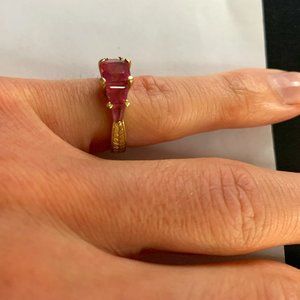 Pink Tourmaline 2.25 Ct. TW Ring 14K Gold